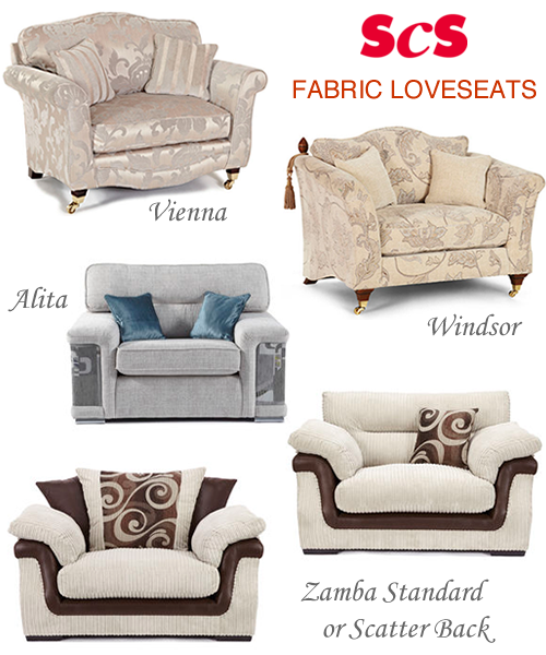 SCS fabric loveseats