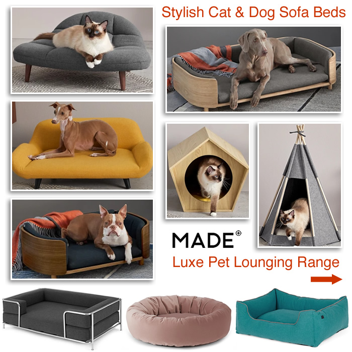 Luxury Cat and Dog Beds Designer Pet Sofas Under £100, £50