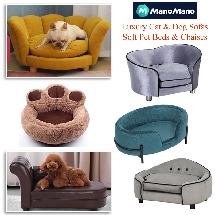 Cat and Dog Sofas Baskets Soft Pet Beds and Orthopedic Bed Pillows