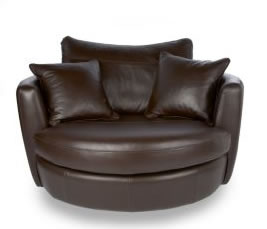 leather snuggler chairs