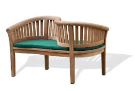 curved garden bench wooden outdoor loveseat 