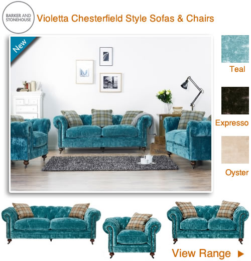 Chesterfield Style Button Back Velvet Loveseats & Sofas