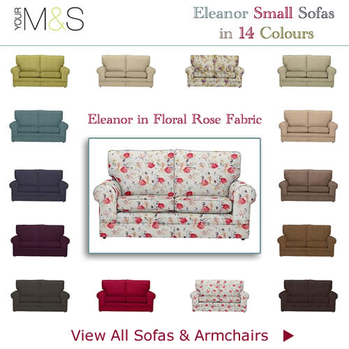 Small fabric sofas and 2 seaters