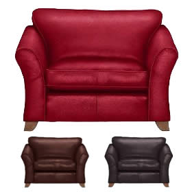 M&S leather loveseat