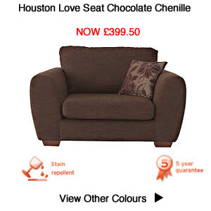 brown fabric leather loveseats